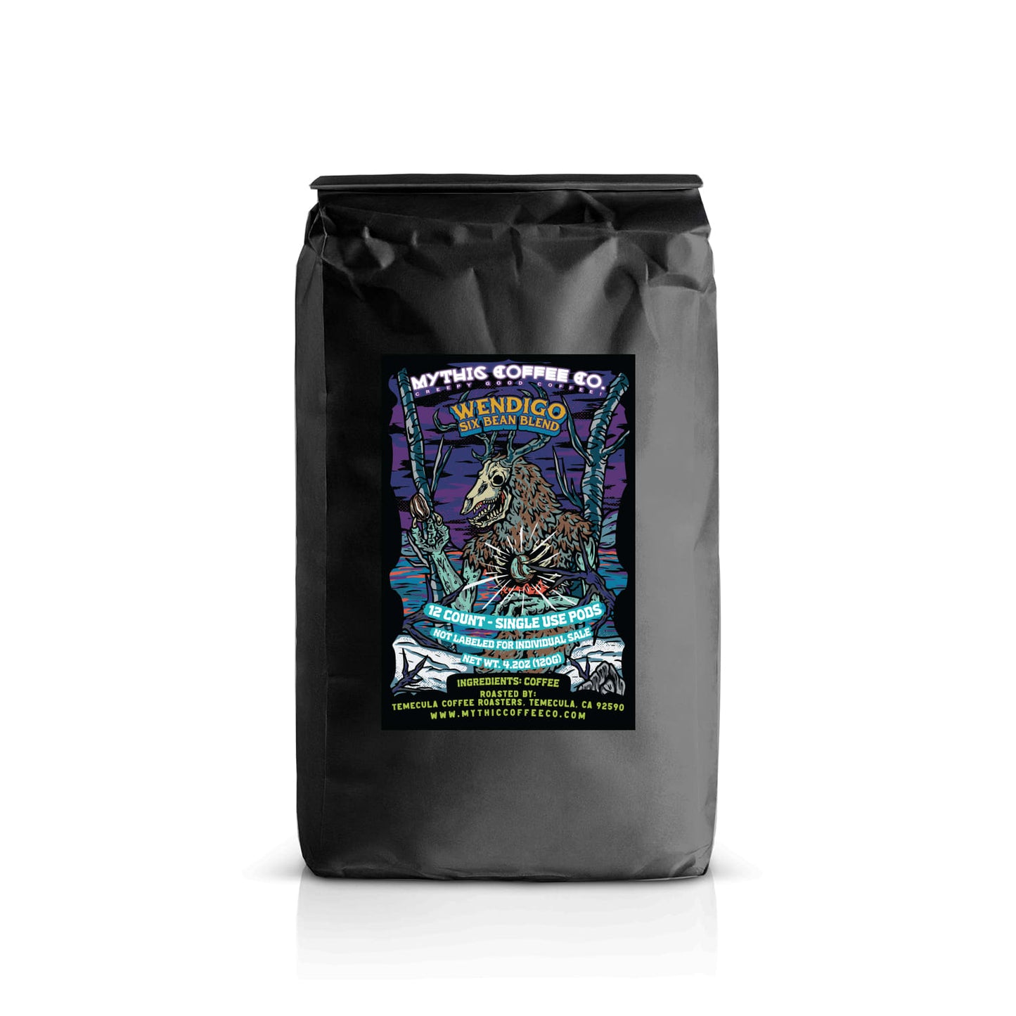 Wendigo Six Bean Blend, 12 Pack (Single Serve K-Cups)