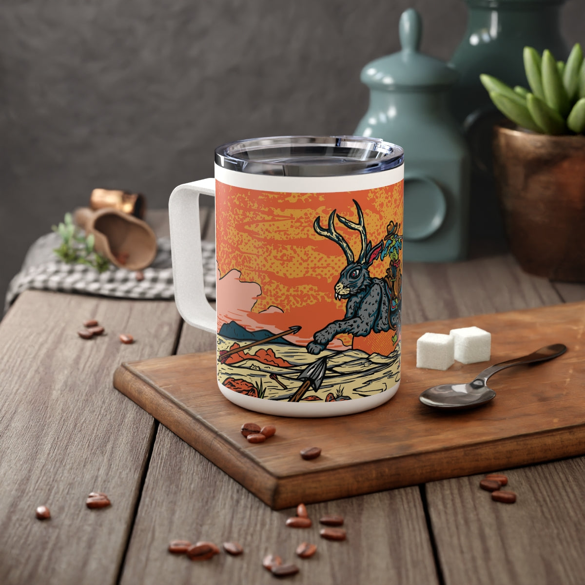 Jackalope Insulated Coffee Mug, 10oz