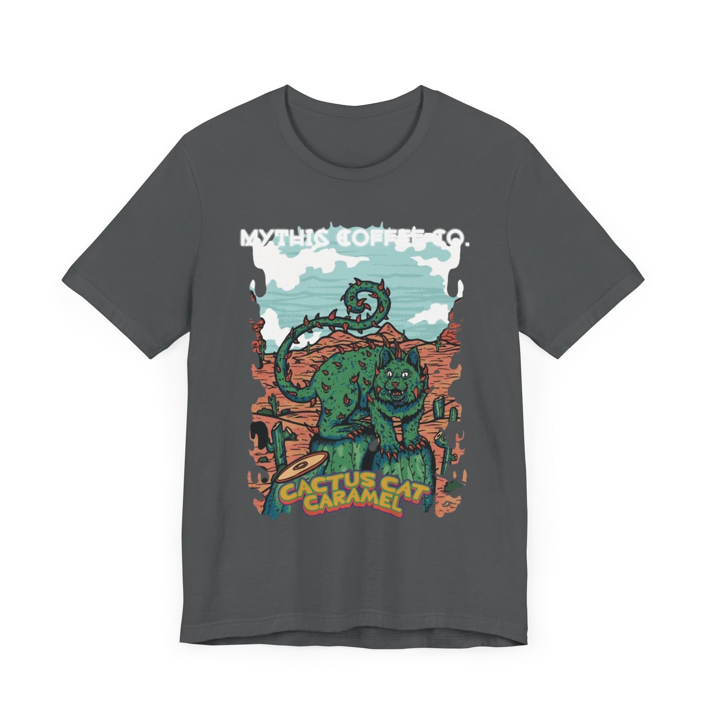 Cactus Cat Canvas Short Sleeve Tee