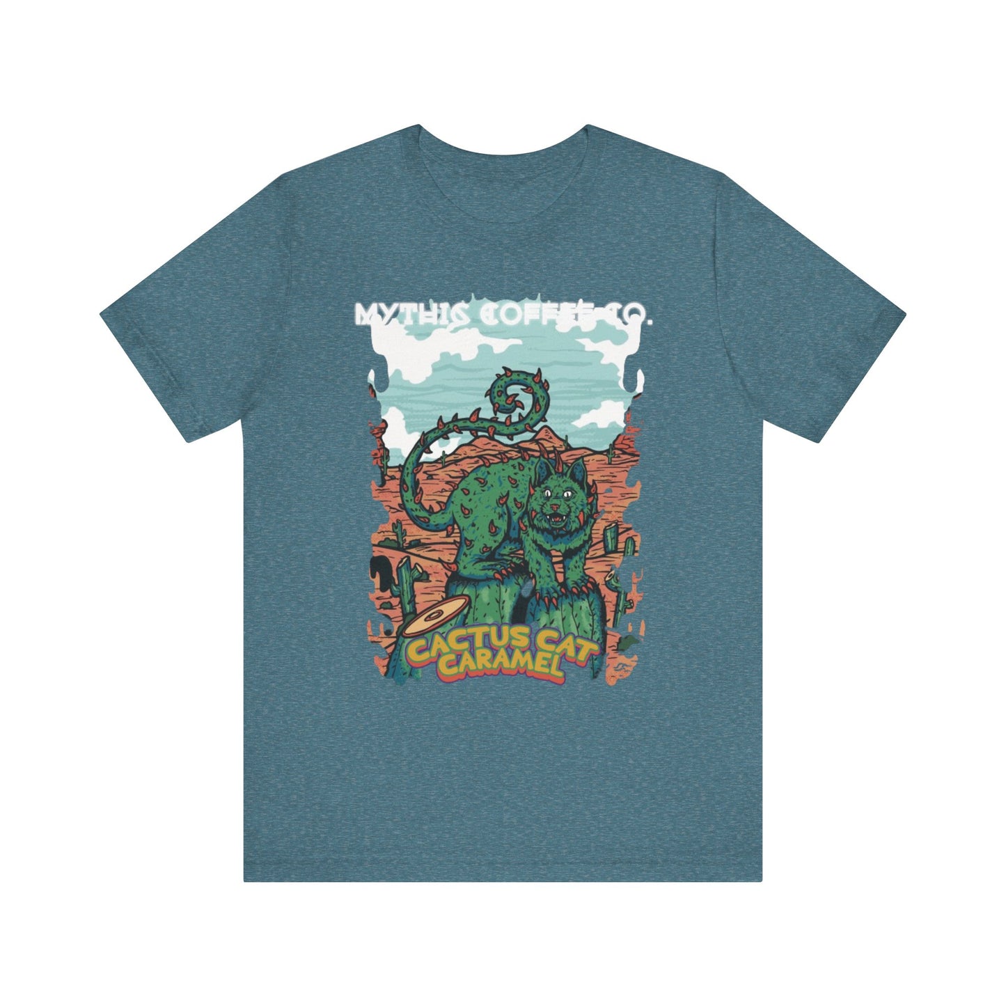 Cactus Cat Canvas Short Sleeve Tee