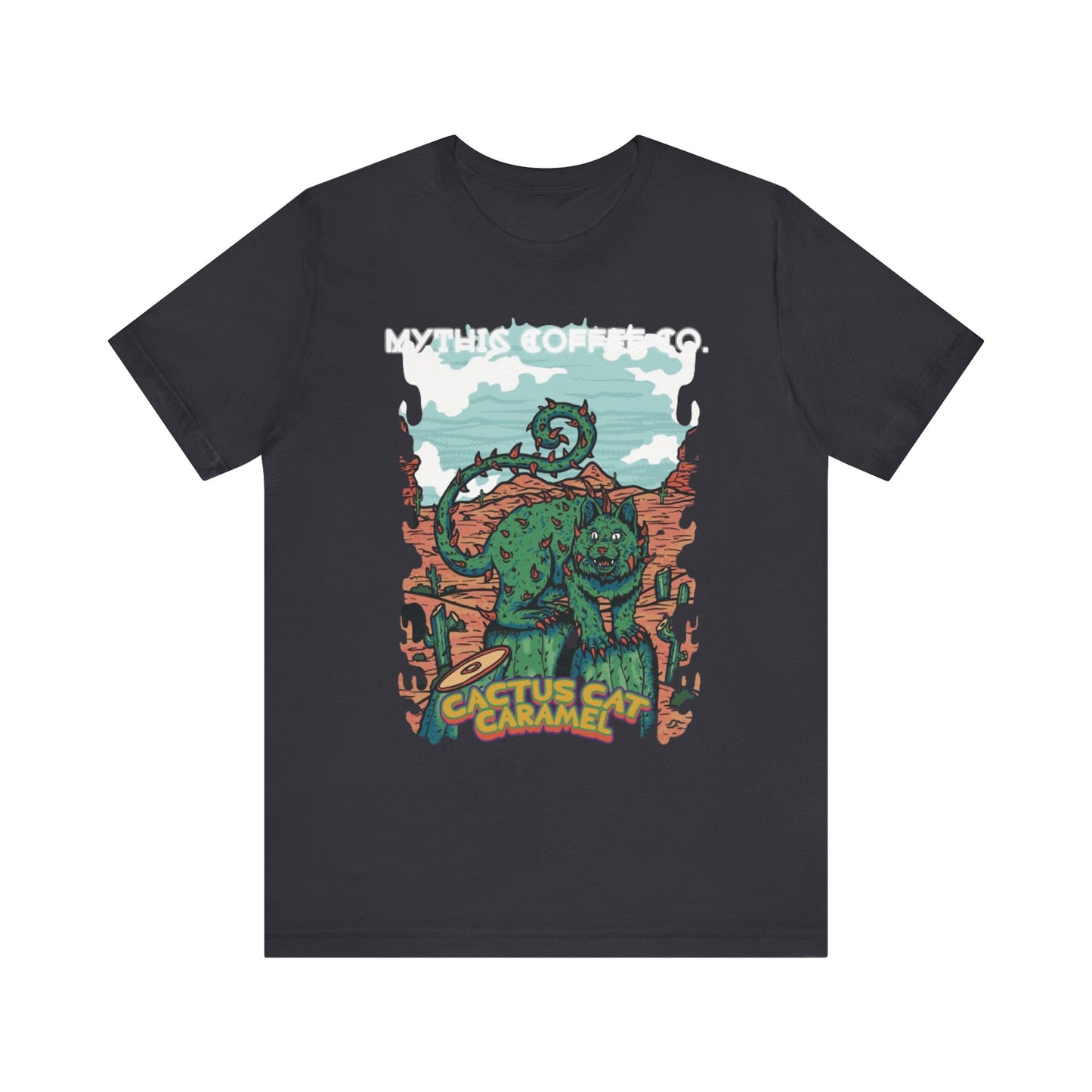 Cactus Cat Canvas Short Sleeve Tee