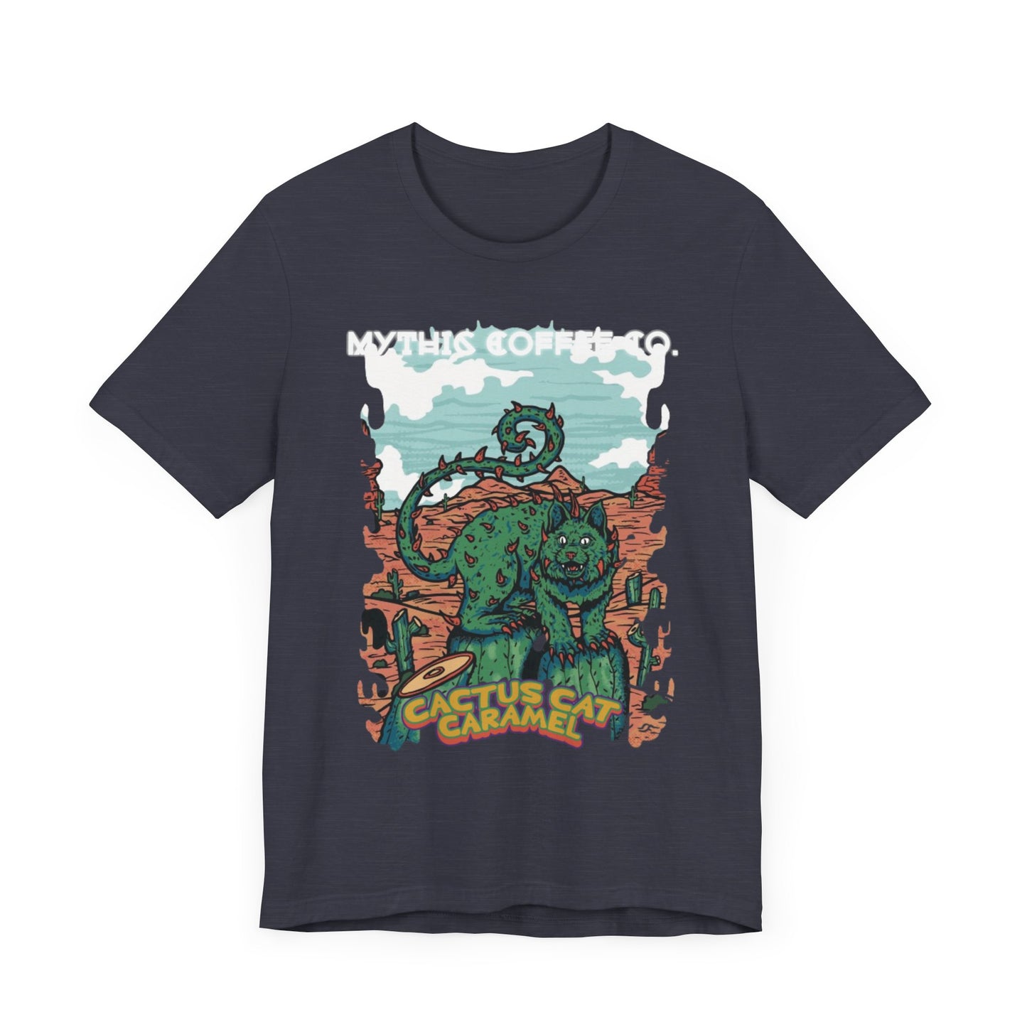 Cactus Cat Canvas Short Sleeve Tee