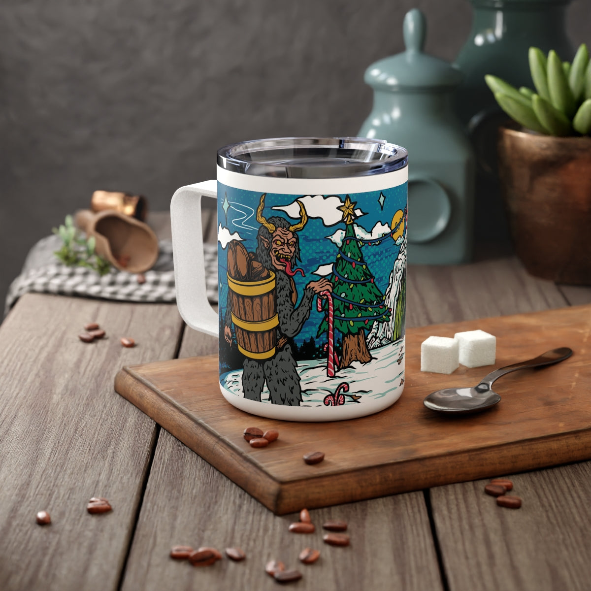 Krampus Insulated Coffee Mug, 10oz