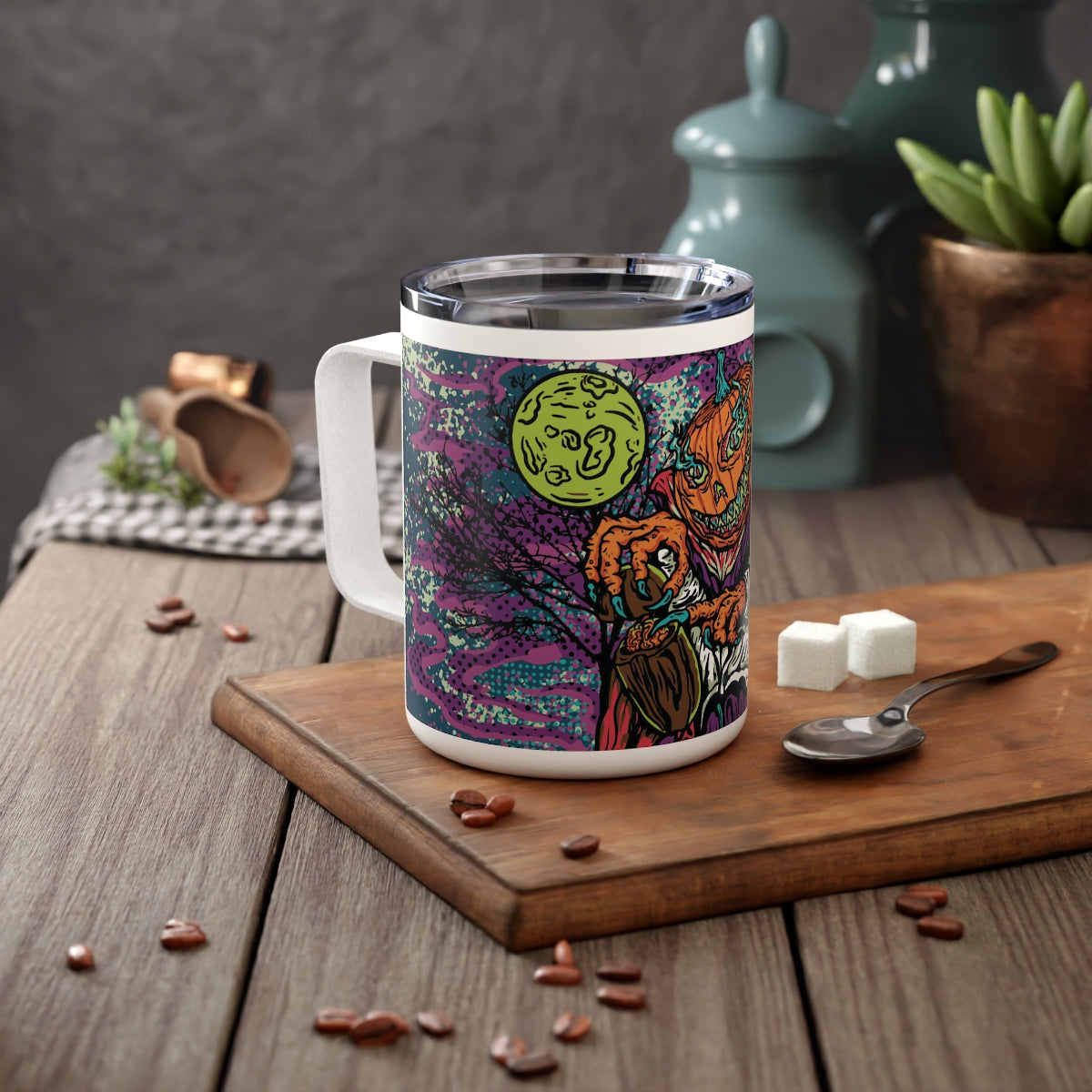 Pumpkin Jack Insulated Coffee Mug, 10oz